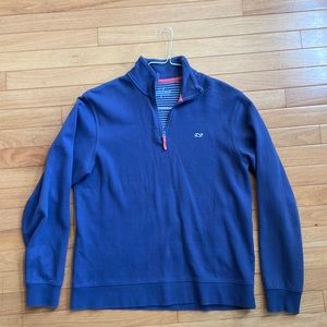 Blue vineyard vines mens quarterzip small